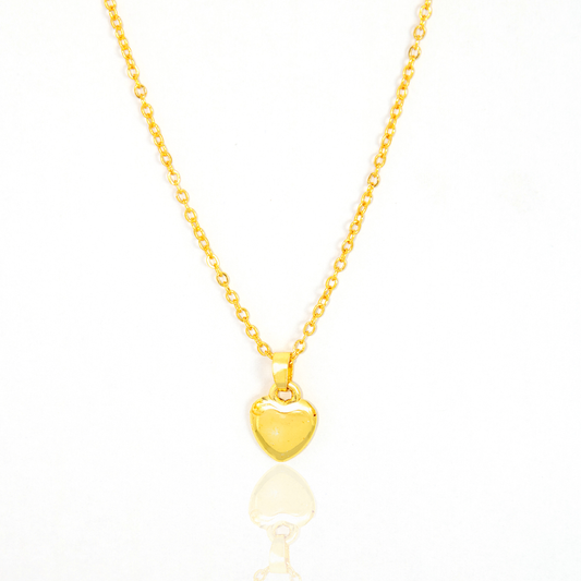 Colar com Pingente de Coração Banhado a Ouro 18k