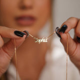 Colar Personalizado com Nome, Banhado em Ouro 18K
