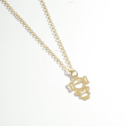 Colar com Pingente de Filho(a) Vazado | Banhado a Ouro 18K