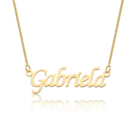 Colar Personalizado com Nome, Banhado em Ouro 18K
