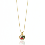 Colar Dourado Contra Mau Olhado Pimenta Murano E Sal Grosso