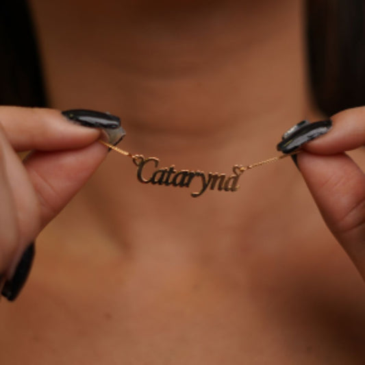 Colar Personalizado com Nome, Banhado em Ouro 18K