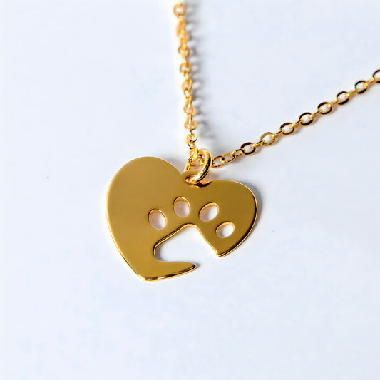 COLAR AMO MEU PET BANHADO EM OURO 18K
