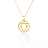 Colar com Pingente Estrela de Davi Banhado