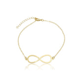 Pulseira Simbolo do Infinito Banhadao a Ouro 18k