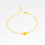 Mix Colar e Pulseira Trevo Dourado