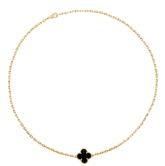 Colar Choker de Trevo Resinado | Banhado a Ouro 18k