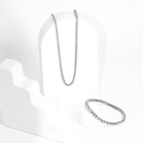 Mix Choker + Pulseira Riviera com Pedras de Zircônia Brilhantes