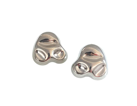 Brinco Orgânico Irregular Banhado em Ouro 18K