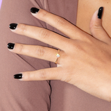 Anel Solitário Redondo Banhado A Ouro