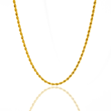 Mix de Colar e Pulseira Corrente Cordão Trançado Banhado