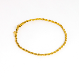 Mix de Colar e Pulseira Corrente Cordão Trançado Banhado
