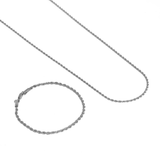 Mix de Colar e Pulseira Corrente Cordão Trançado Banhado