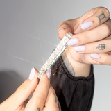 Pulseira Riviera Com Ajuste de Elástico Duas Fileiras Banhado em Prata