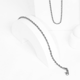 Mix de Colar e Pulseira Corrente Cordão Trançado Banhado
