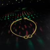 Pulseira Simbolo do Infinito Banhadao a Ouro 18k