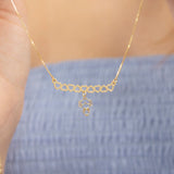 Colar Personalizado Canga Corações e Filho(a) Banhado em Ouro 18K