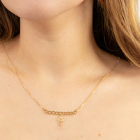 Colar Personalizado Canga Corações e Filho(a) Banhado em Ouro 18K