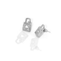 Brinco Mini Cadeado Coração Banhado