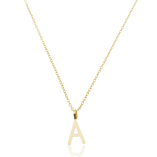 Colar Mini Letra Personalizado Banhado à Ouro 18k
