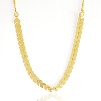 Colar de  Folhas Banhado