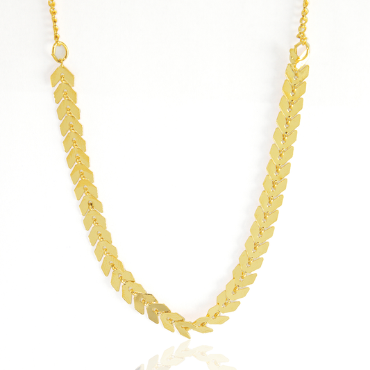 Colar de  Folhas Banhado