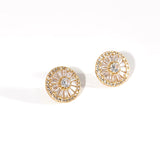 Brinco Pizza Diamantes Baguete Banhado