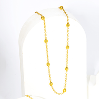 Mix de  Colar e Pulseira Bolinhas Banhado a Ouro 18k
