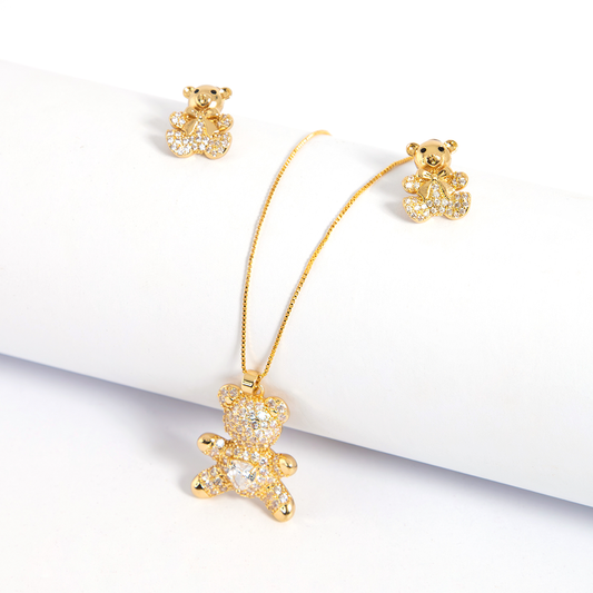 Conjunto Ted Banhado Ouro 18k Sortidos