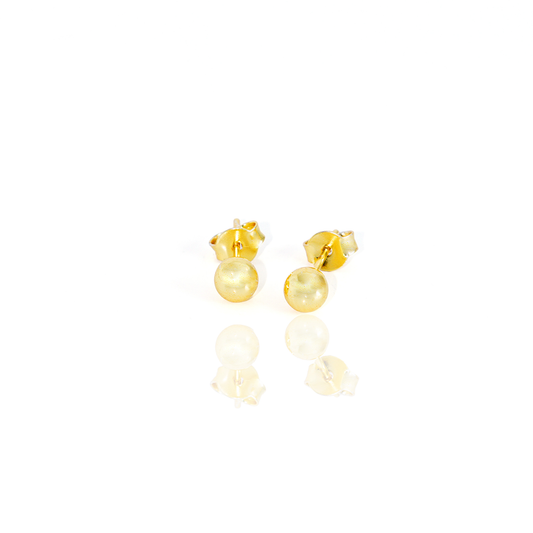 Brinco Pino Com Bolinha Dourado