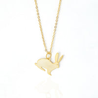 Colar Pingente Coelho Folheado a Ouro 18k