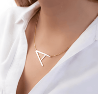 GRÁTIS - Colar Personalizado Inicial Letra do Nome - Banhado à Ouro 18k