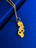 COLAR PINGENTE MÂE GRÁVIDA BANHADO EM OURO 18K