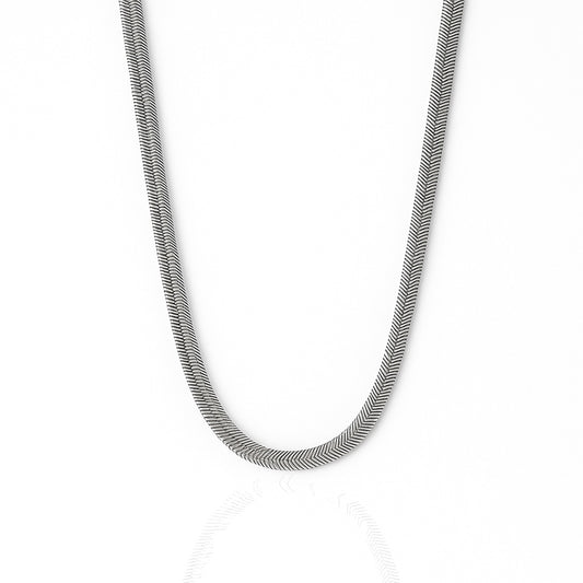 Colar Malha Snake Banhado A Prata 925