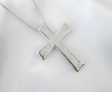 Colar Cruz Cravejado com Microzircônias Banhado em Ouro 18K