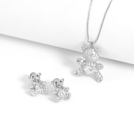 Conjunto Ted Banhado Prata Sortidos