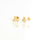 Brinco Sapatinho Bailarina Zircônia Folheado Ouro 18K
