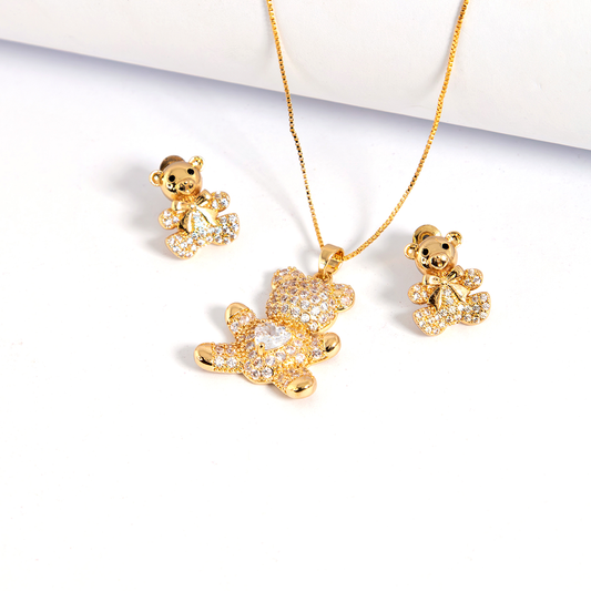 Conjunto Ted Banhado Ouro 18k Sortidos