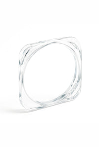 Bracelete Abaulado Resina Transparente