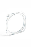 Bracelete Abaulado Resina Transparente