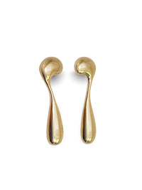 Brinco Alongado Gota Derretida Banhado em Ouro 18K