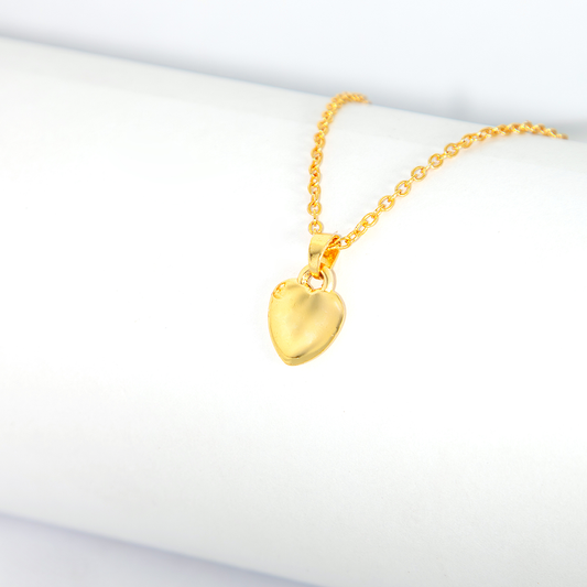 Colar com Pingente de Coração Banhado a Ouro 18k