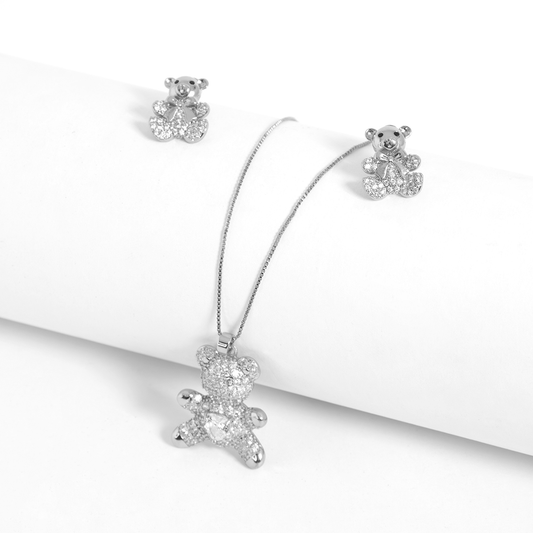Conjunto Ted Banhado Prata Sortidos