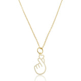 Colar Coração Coreano | Banhado a Ouro 18 K