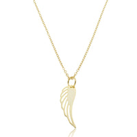 Colar Pingente Asas de Anjo Banhado em Ouro 18k