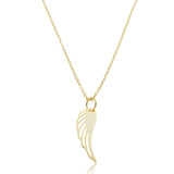 Colar Pingente Asas de Anjo Banhado em Ouro 18k