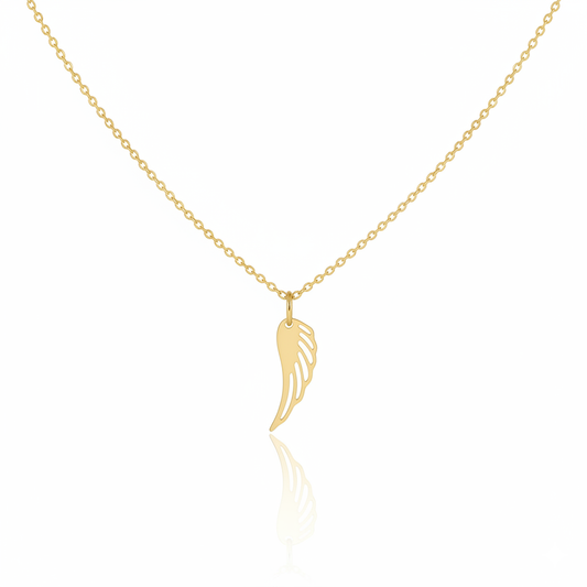 Colar com Pingente de Asas Vazada | Banhado a Ouro 18k