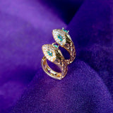 Brinco Argola Snake Cravejado em Zircônia | Banhado a Ouro 18k
