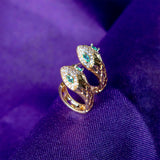 Brinco Argola Snake Cravejado em Zircônia | Banhado a Ouro 18k