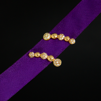Brinco Ear Cuff Esferas Com Zircônias Banhado